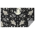 thumbnail image 1 of Black Gothic Moon Flower Star Pattern Rectangle Tablecloth 60"x102",Waterproof Polyester Rectangle Table Cloth, Wipeable Spillproof Polyester Tablecloth for Dining, Camping, Indoor and Outdoor, 1 of 6