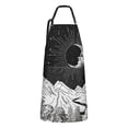 thumbnail image 1 of Black Gothic Moon Mountain Pattern Apron-Garden Aprons for Women with Pockets-Cotton Linen Waterproof Kitchen Cooking Gardening Aprons Adjustable for Kitchen,Cooking,BBQ and Salon 33x27 Inch, 1 of 7