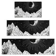 thumbnail image 1 of Black Gothic Moon Mountain Pattern Kitchen Rugs Sets Of 3,Kitchen Runner Rugs Non Skid Washable,Decorative Kitchen Floor Mats for Kitchen,Sink,Laundry,17"x30"+ 17"x47" + 17"x59", 1 of 6