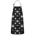 thumbnail image 1 of Black Gothic Moon Star Face Pattern Apron-Garden Aprons for Women with Pockets-Cotton Linen Waterproof Kitchen Cooking Gardening Aprons Adjustable for Kitchen,Cooking,BBQ and Salon 33x27 Inch, 1 of 7