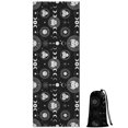 thumbnail image 1 of Black Gothic Moon Star Face Pattern Hot Yoga Mat Towel Non Slip for Hot Yoga - Quick-Drying Yoga Mat Cover with 4 Corner Pockets with Travel Bag - Hot Yoga Towel Non Slip 70"x26", 1 of 6