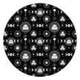 thumbnail image 1 of Black Gothic Moon Star Face Pattern Round Fitted Tablecloth with Elastic Edge,Dining Table Cover Waterproof,Outdoor Round Tablecloth for Camping,Dining,Indoor and Outdoor, 1 of 7