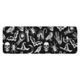thumbnail image 1 of Black Gothic Skull Bat Pattern Kitchen Rug Mat,Kitchen Runner Rugs Non Skid Washable,Decorative Kitchen Floor Mats for Kitchen,Sink,Laundry,17"x47.2", 1 of 7