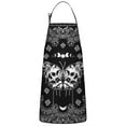 thumbnail image 1 of Black Gothic Skull Butterfly Pattern Apron-Garden Aprons for Women with Pockets-Cotton Linen Waterproof Kitchen Cooking Gardening Aprons Adjustable for Kitchen,Cooking,BBQ and Salon 33x27 Inch, 1 of 7