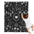 thumbnail image 1 of Black Gothic Skull Cat Pattern Blanket,Comfortable Soft Flannel Throw Blanket,All Season,Warm Lightweight Blankets for Sofa Bed Couch Living Room Chair,30"x40", 1 of 4