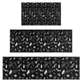 thumbnail image 1 of Black Gothic Skull Spider Pattern Kitchen Rugs Sets Of 3,Kitchen Runner Rugs Non Skid Washable,Decorative Kitchen Floor Mats for Kitchen,Sink,Laundry,17"x30"+ 17"x47" + 17"x59", 1 of 6