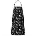 thumbnail image 1 of Black Gothic Skull Star Pattern Apron-Garden Aprons for Women with Pockets-Cotton Linen Waterproof Kitchen Cooking Gardening Aprons Adjustable for Kitchen,Cooking,BBQ and Salon 33x27 Inch, 1 of 7