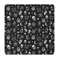 thumbnail image 1 of Black Gothic Skull Star Pattern Square Fitted Tablecloth with Elastic Edge,Square Table Cover,Washable Elastic Table Cover for Home Kitchen Party Decor 34"x34", 1 of 6
