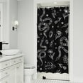 thumbnail image 1 of Black Gothic Snake Flower Moon Pattern Shower Curtain 36"x72" ,Bathroom Decorative Shower Curtains Set with 12 Hooks,Modern Waterproof Washable Shower Curtain, 1 of 6