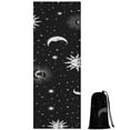 thumbnail image 1 of Black Gothic Sun Moon Eye Pattern Hot Yoga Mat Towel Non Slip for Hot Yoga - Quick-Drying Yoga Mat Cover with 4 Corner Pockets with Travel Bag - Hot Yoga Towel Non Slip 70"x26", 1 of 6