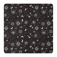 thumbnail image 1 of Black Gothic Sun Moon Eye Pattern Square Fitted Tablecloth with Elastic Edge,Square Table Cover,Washable Elastic Table Cover for Home Kitchen Party Decor 36"x36", 1 of 6