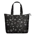 thumbnail image 1 of Black Gothic Sun Moon Eye Pattern Travel Tote Bags for Women Carry On,Large Weekender Bags for Women Travel,Multi Functional Duffle Bag for Work,Shopping,Sports, 1 of 5