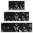 thumbnail image 1 of Black Gothic Sun Moon Flower Pattern Kitchen Rugs Sets Of 3,Kitchen Runner Rugs Non Skid Washable,Decorative Kitchen Floor Mats for Kitchen,Sink,Laundry,17"x30"+ 17"x47" + 17"x59", 1 of 6