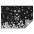 thumbnail image 1 of Black Gothic Sun Moon Flower Pattern Rectangle Tablecloth 60"x84",Waterproof Polyester Rectangle Table Cloth, Wipeable Spillproof Polyester Tablecloth for Dining, Camping, Indoor and Outdoor, 1 of 5