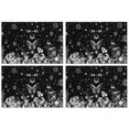thumbnail image 1 of Black Gothic Sun Moon Flower Pattern Summer Placemats Table Placemats Set Of 4-Linen Kitchen Washable Placemats Table Mats 11.8"x17.7" Non-Slip Heat Resistant, 1 of 6