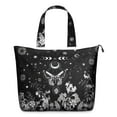 thumbnail image 1 of Black Gothic Sun Moon Flower Pattern Travel Tote Bags for Women Carry On,Large Weekender Bags for Women Travel,Multi Functional Duffle Bag for Work,Shopping,Sports, 1 of 5