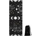 thumbnail image 1 of Black Gothic Sun Moon Hand Pattern Hot Yoga Mat Towel Non Slip for Hot Yoga - Quick-Drying Yoga Mat Cover with 4 Corner Pockets with Travel Bag - Hot Yoga Towel Non Slip 70"x26", 1 of 6