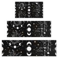 thumbnail image 1 of Black Gothic Sun Moon Hand Pattern Kitchen Rugs Sets Of 3,Kitchen Runner Rugs Non Skid Washable,Decorative Kitchen Floor Mats for Kitchen,Sink,Laundry,17"x30"+ 17"x47" + 17"x59", 1 of 6