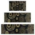 thumbnail image 1 of Black Gothic Sun Moon Pattern Kitchen Rugs Sets Of 3,Kitchen Runner Rugs Non Skid Washable,Decorative Kitchen Floor Mats for Kitchen,Sink,Laundry,17"x30"+ 17"x47" + 17"x59", 1 of 6