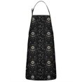 thumbnail image 1 of Black Gothic Sun Moon Star Pattern Apron-Garden Aprons for Women with Pockets-Cotton Linen Waterproof Kitchen Cooking Gardening Aprons Adjustable for Kitchen,Cooking,BBQ and Salon 33x27 Inch, 1 of 7