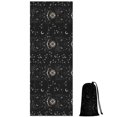 thumbnail image 1 of Black Gothic Sun Moon Star Pattern Hot Yoga Mat Towel Non Slip for Hot Yoga - Quick-Drying Yoga Mat Cover with 4 Corner Pockets with Travel Bag - Hot Yoga Towel Non Slip 70"x26", 1 of 6
