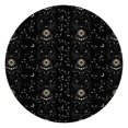 thumbnail image 1 of Black Gothic Sun Moon Star Pattern Round Fitted Tablecloth with Elastic Edge,Dining Table Cover Waterproof,Outdoor Round Tablecloth for Camping,Dining,Indoor and Outdoor, 1 of 7