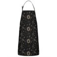 thumbnail image 1 of Black Gothic Sun Planet Moon Pattern Apron-Garden Aprons for Women with Pockets-Cotton Linen Waterproof Kitchen Cooking Gardening Aprons Adjustable for Kitchen,Cooking,BBQ and Salon 33x27 Inch, 1 of 7