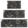 thumbnail image 1 of Black Gothic Sun Planet Pattern Kitchen Rugs Sets Of 3,Kitchen Runner Rugs Non Skid Washable,Decorative Kitchen Floor Mats for Kitchen,Sink,Laundry,17"x30"+ 17"x47" + 17"x59", 1 of 6