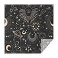 thumbnail image 1 of Black Gothic Sun Planet Pattern Square Tablecloth,Waterproof Square Table Cover,Wipeable Spillproof Washable Table Cover for Home Kitchen Party Decor 52"x52"(132x132cm), 1 of 6