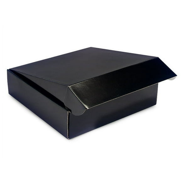 Black Gourmet Shipping Boxes, 12x12x3", 6 Pack