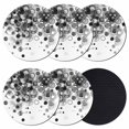 thumbnail image 1 of Black Gradient Coasters Set of 6, Absorbent Coasters for Drinks, Abstract Polka Dots Vintage Modern Art Coaster for Desk Coffee Table Protection, Home Decor House Warming Gifts 4", 1 of 8