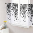 thumbnail image 1 of Black Gradient Sheer Curtains 45 Inch Length 2 Panels Set Window Treatments, Abstract Polka Dots Vintage Modern Art Rod Pocket Semi Curtains for Living Room/Bedroom/Kitchen Décor, 104"W x 45"L, 1 of 7