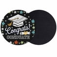 thumbnail image 1 of Black Graduation Coasters Set of 2, Absorbent Coasters for Drinks, Colorful Star Coaster for Desk Coffee Table Protection, Home Decor House Warming Gifts 4", 1 of 8