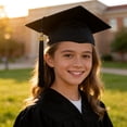 thumbnail image 1 of Black Graduation Hats with Tassel Kids and High School College for Adults Class of 2026 Decorations Graduation Gown for Kids, 1 of 6