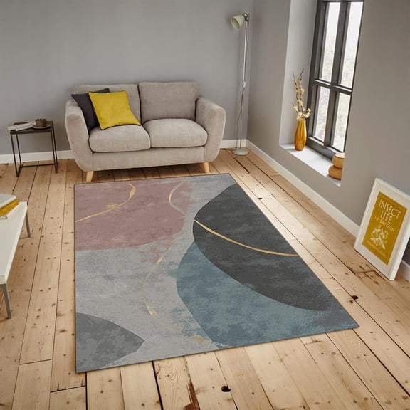 Black Graffiti Area Rugs, Simple Custom Large Carpet, Bathroom Rugs Clear Pattern Durable Quick-Drying Machine Washable for Living Room Study Bedroom Coffee Shop,4ft x 8ft