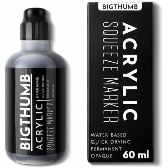 Black Graffiti Mop Paint Marker, Water-Based Drip Mop, Fade Resistant graffiti markers for Tagging, Drawing, and Painting Murals, Canvas, Metal, Glass, Paper, and Wood$$Art & Craft