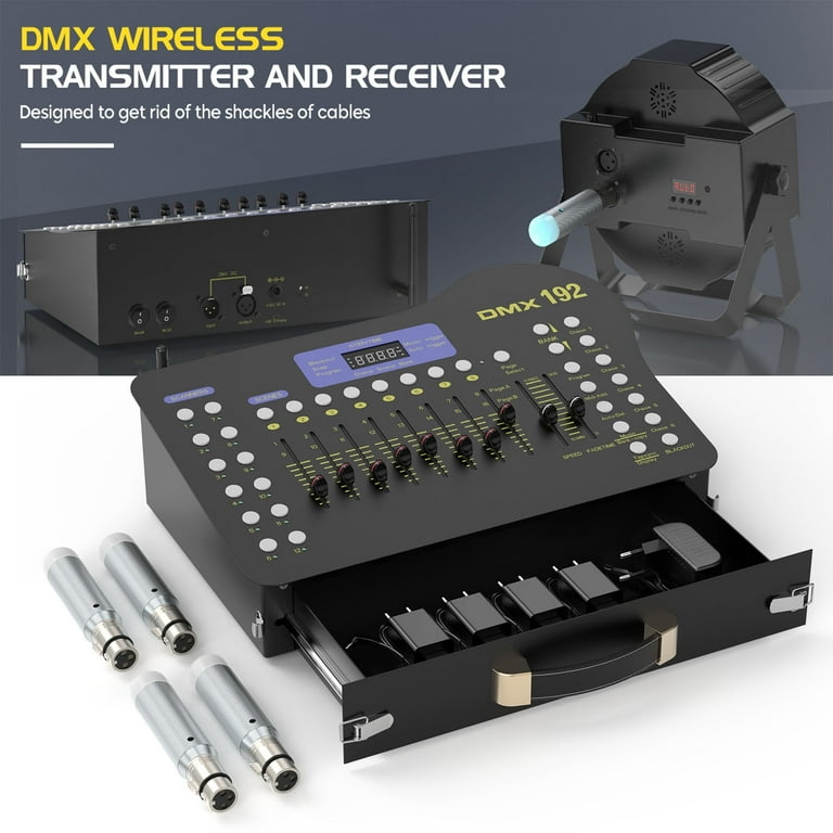 Black Grand Console DMX and MIDI Operator 192 Channel Light