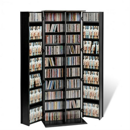 Black Grande Locking Media Storage Cabinet with Shaker Doors (Box 1 of 2)