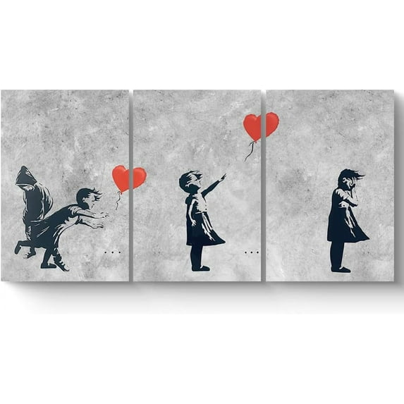 Black and Gray Banksy Wall Art Set Inspirational Quotes Room Decor Motivational Graffiti Street Art Prints for Teens Bedroom, Living Room,Dorm,Classroom Decor Funny Poster Pictures 12"x16"
