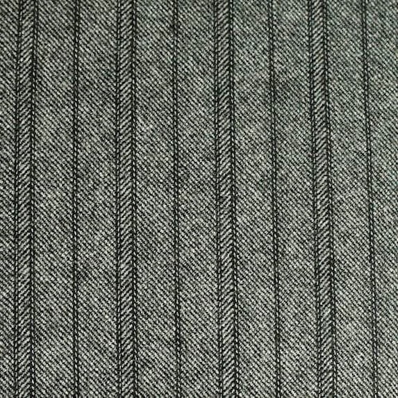Black/Gray/Blue Wool Blend Novelty Chevron Stripe Jacketing, Fabric By the Yard