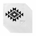 thumbnail image 1 of Black Gray Boho Cloth Napkins, Modern Abstract Geometric Lattice Washable and Reusable Dinner Napkins Set of 8, Table Napkin for Kitchen Party Birthday Wedding Hotel Housewarming 20"x20", 1 of 8