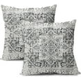 Black Gray Boho Pillow Covers 20X20 Inch Set of 2 Ethnic Bohemian ...