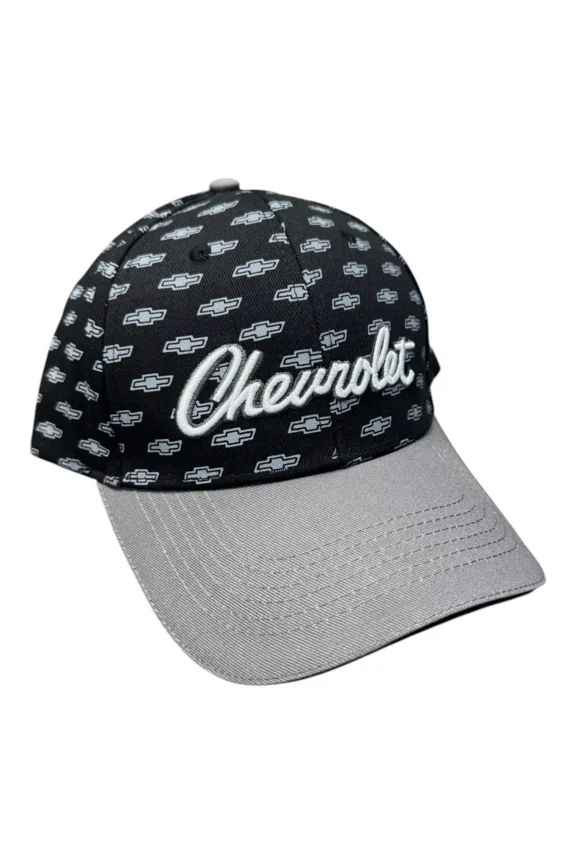 Black & Gray Bowtie Chevrolet Logo Hat Cap