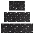 thumbnail image 1 of Black Gray Butterfly Pattern Kitchen Rugs Sets Of 3,Kitchen Runner Rugs Non Skid Washable,Decorative Kitchen Floor Mats for Kitchen,Sink,Laundry,17"x30"+ 17"x47" + 17"x59", 1 of 6