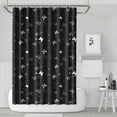 thumbnail image 1 of Black Gray Butterfly Pattern Shower Curtain 72"x72" ,Bathroom Decorative Shower Curtains Set with 12 Hooks,Modern Waterproof Washable Shower Curtain, 1 of 6