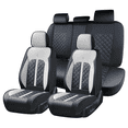thumbnail image 1 of Black and Gray Car Seat Covers for kia Spectra5 2008 Car Seat Cover , Waterproof Faux Leather, 5 Seats Full Set, Non-slip, Easy to Clean and Install, Suitable for All Seasons, 1 of 9