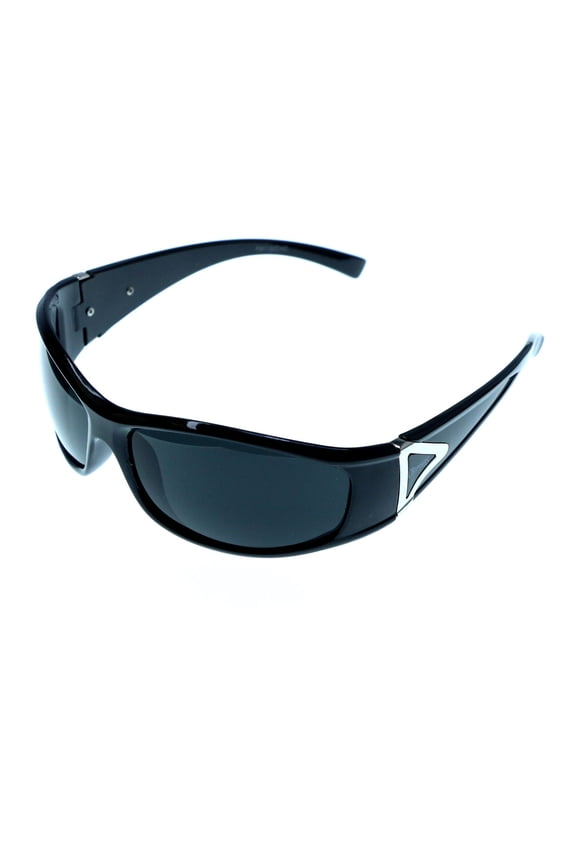 Black & Gray Colored Acrylic Sport-Sunglasses With Logo Accents #3930