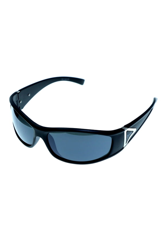 Black & Gray Colored Acrylic Sport-Sunglasses With Logo Accents #3930