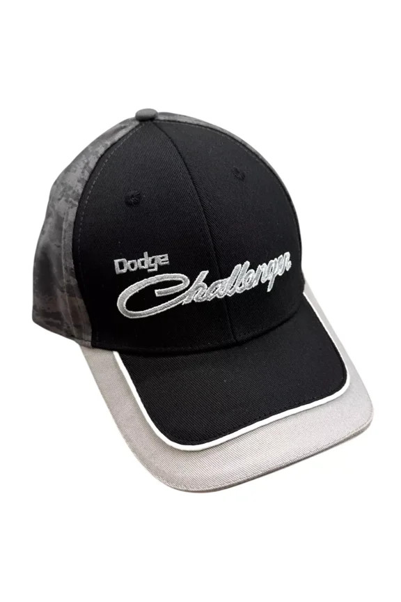 Black & Gray Dodge Challenger Digital Camo Hat Cap