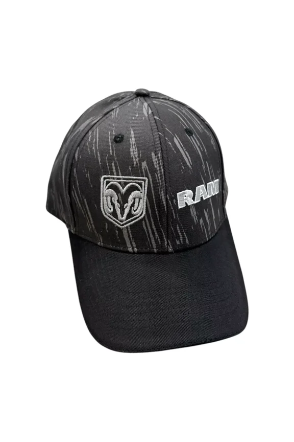Black & Gray Dodge RAM Zebra Hat Cap